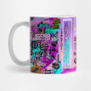 Graffiti Street Violet Design Tags Mug